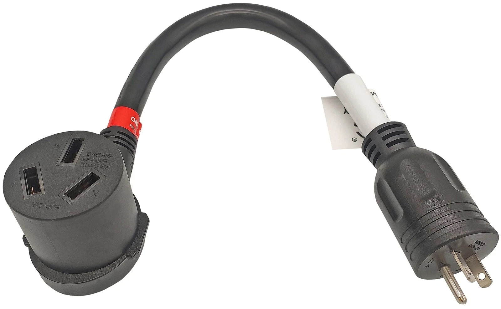 FC-620105 NEMA 6-20P to NEMA 10-50R 20A Household Plug to Female 10-50R 3 Pro...