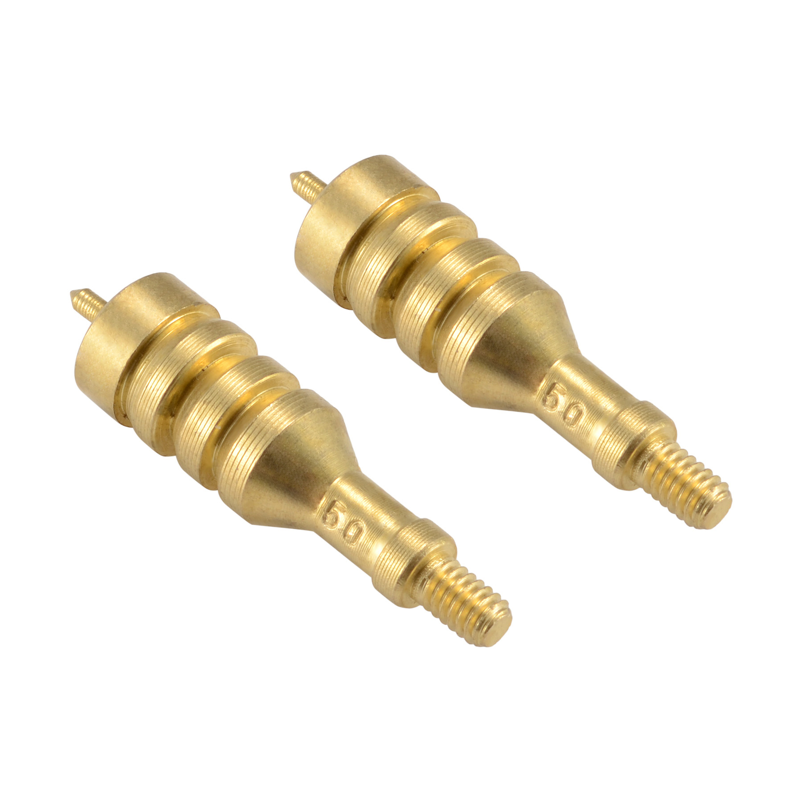 2Pcs/Lots .50 Caliber Solid Brass Spear Pointed Jag Gun Clean Accessories Brass