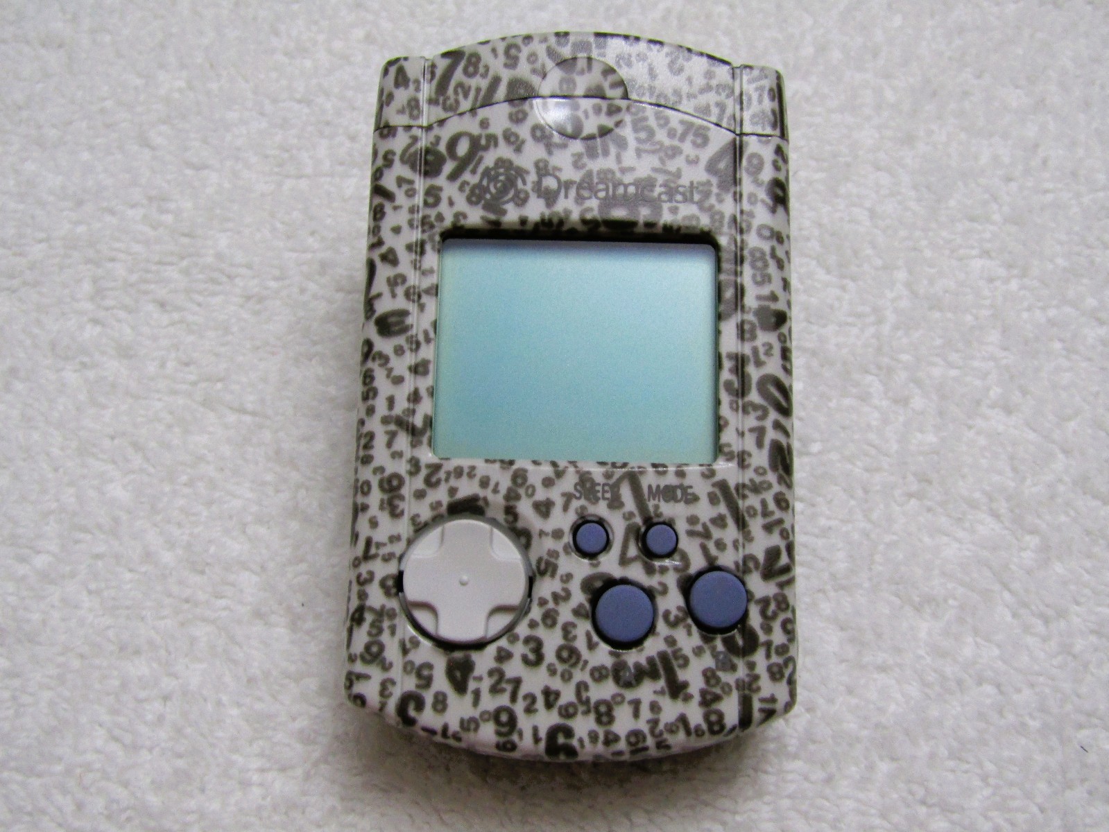 Official Sega Dreamcast Black White Numbers VMU Visual Memory Unit Card Cap JP