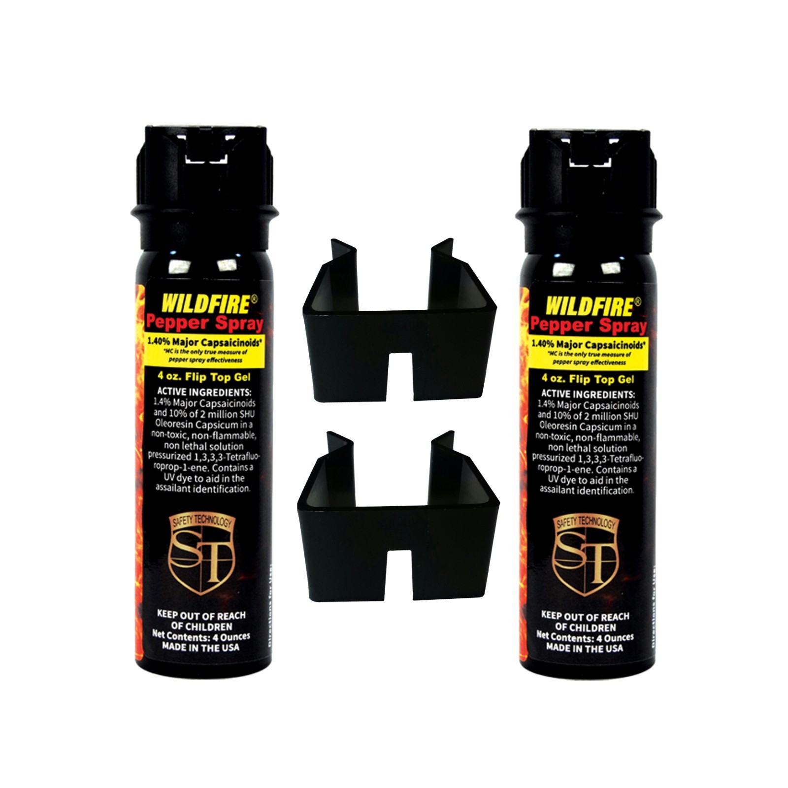Video Wildfire Flip Top 4 Oz 1.4% MC Sticky Pepper Gel W Wall Mount - Lot of 4