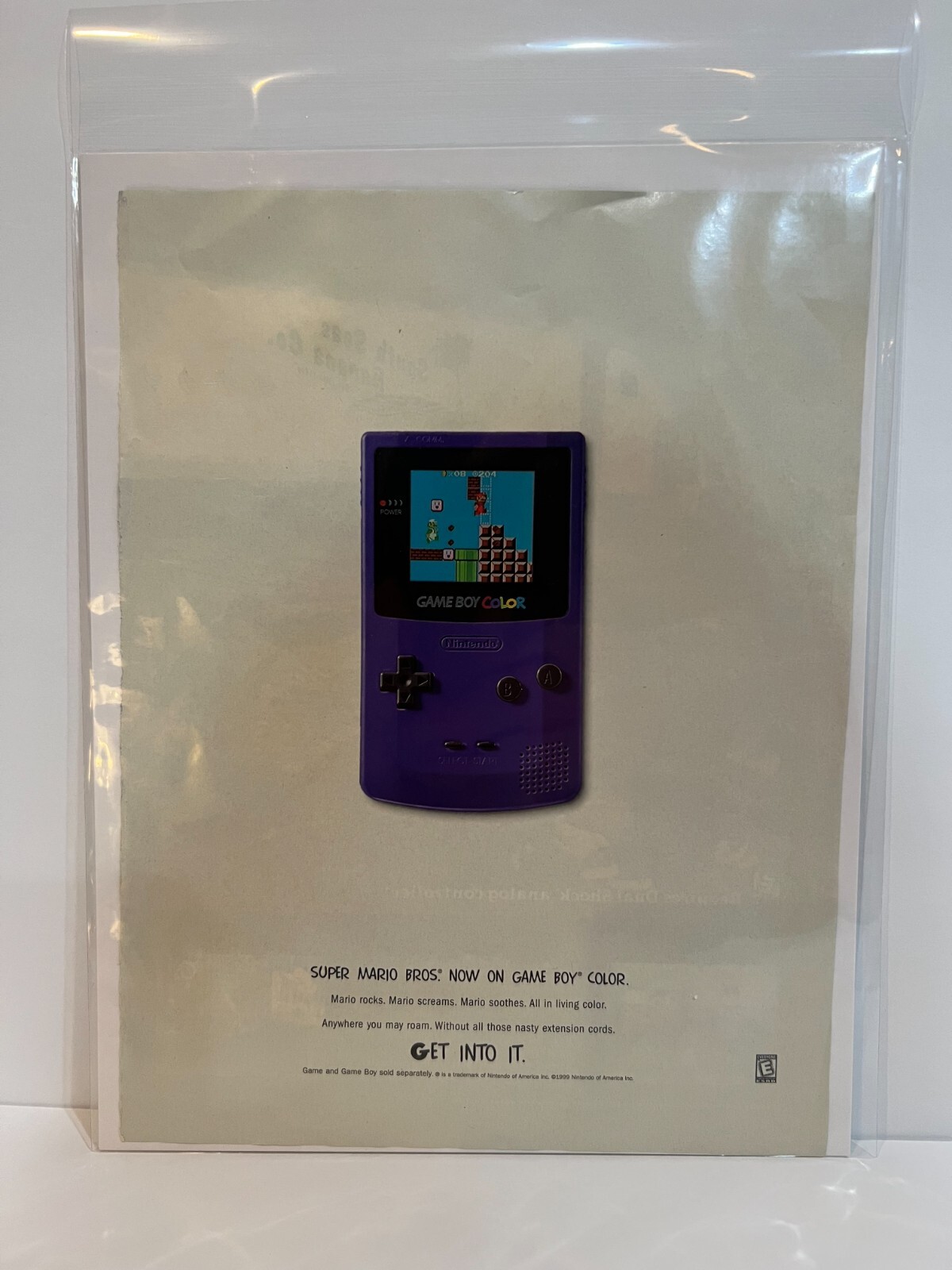 Gameboy Color - Super Mario Bros - Magazine Ad - Nintendo - Purple