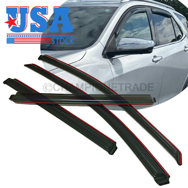 IN-CHANNEL Window Visors Sun Shade Rain Wind Guard for 2018-2024 GMC Terrain