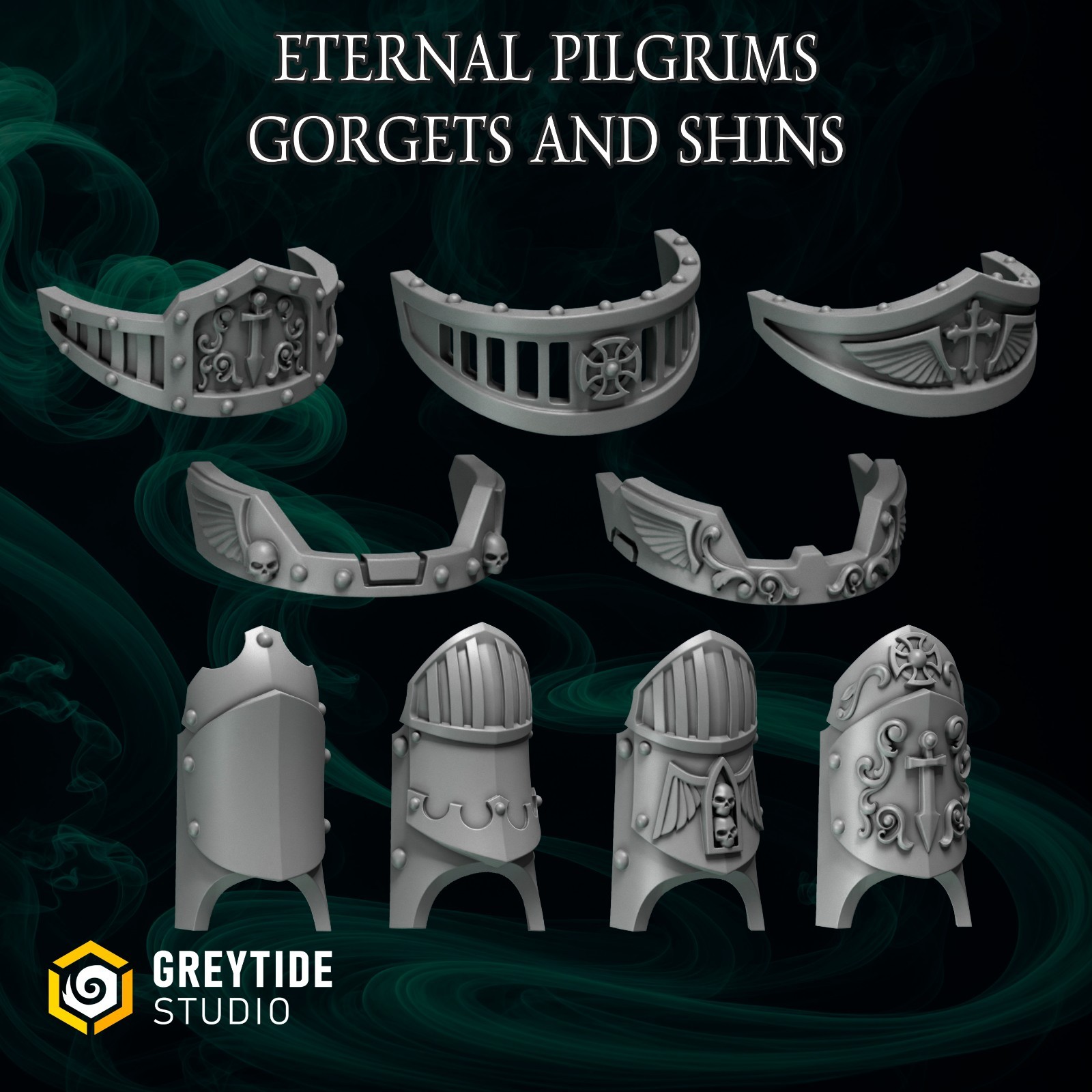 Eternal Pilgrims Big Armor Upgrade Bits | 16K Resin 3D Printed [Greytide]