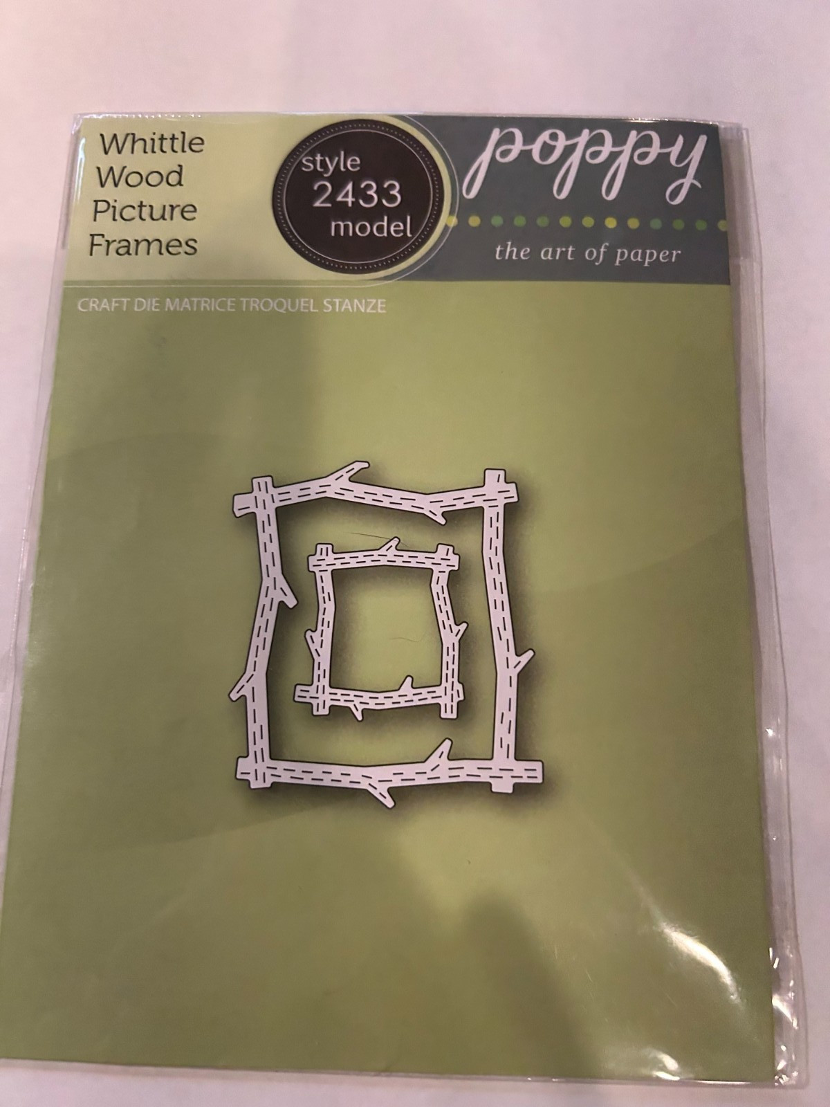 Poppy Stamps Whittle Wood Picture Frame Die Set