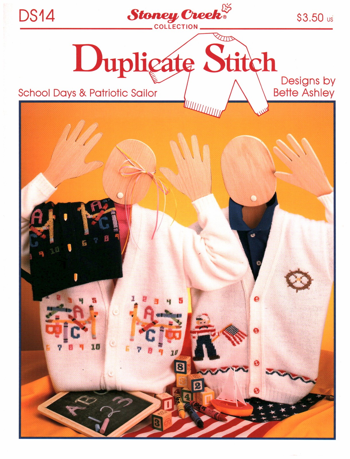 School Days & Patriotic Sailor Duplicate Stitch | Stoney Creek Leaflet DS14