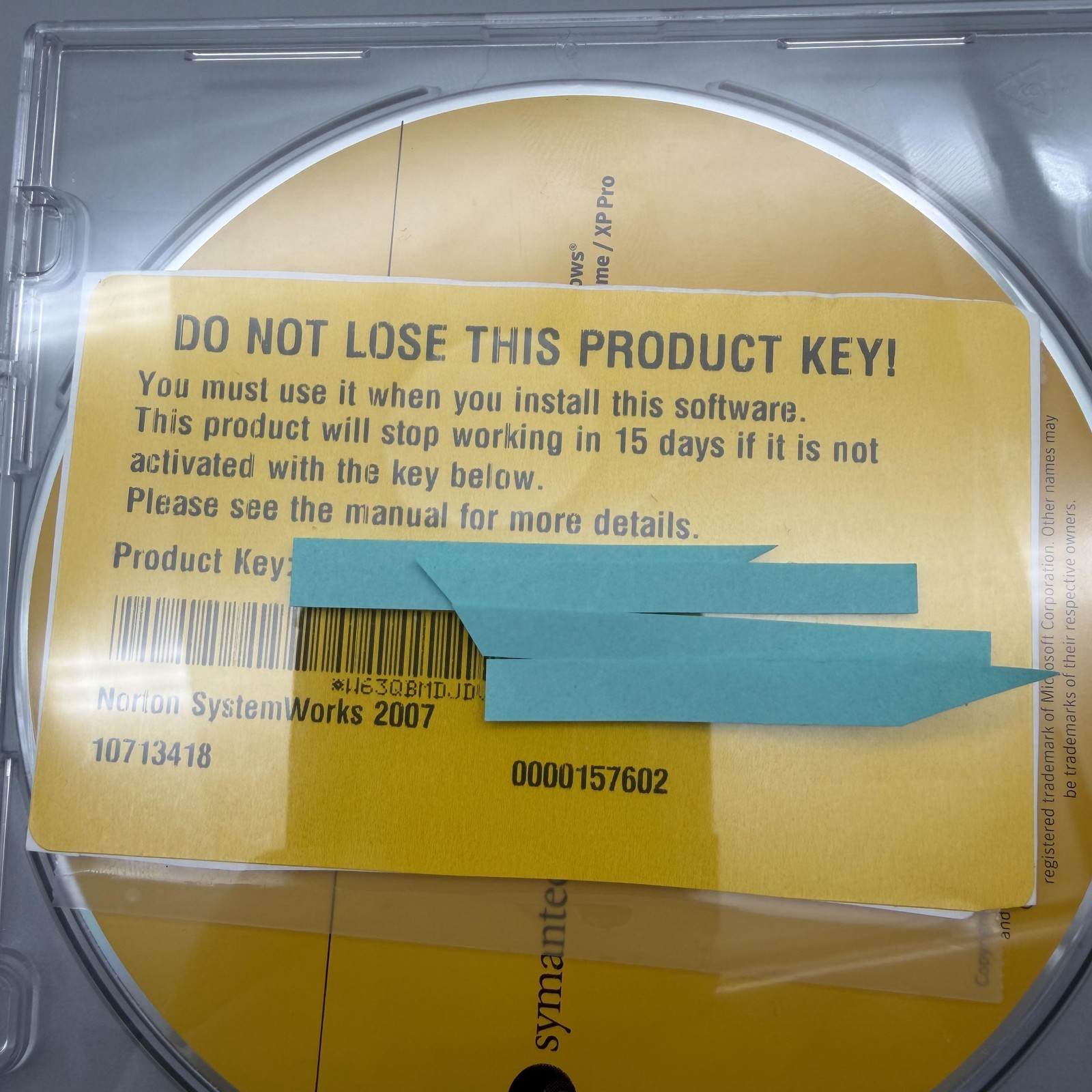 Vintage 2006 Norton SystemWorks Standard Edition Windows XP CD W/ Key