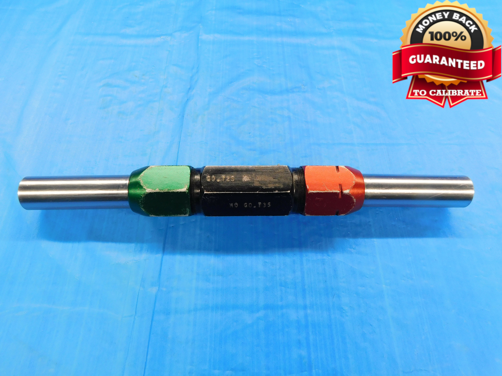 .725 & .735 CL XX PIN PLUG GAGE GO NO GO .7344 +.0006 47/64 18.669 .7250 .7350