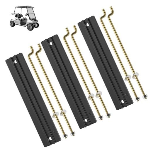 Golf Cart Battery Hold Down Plate with Rods Kit for Club Car DS and Carryall
