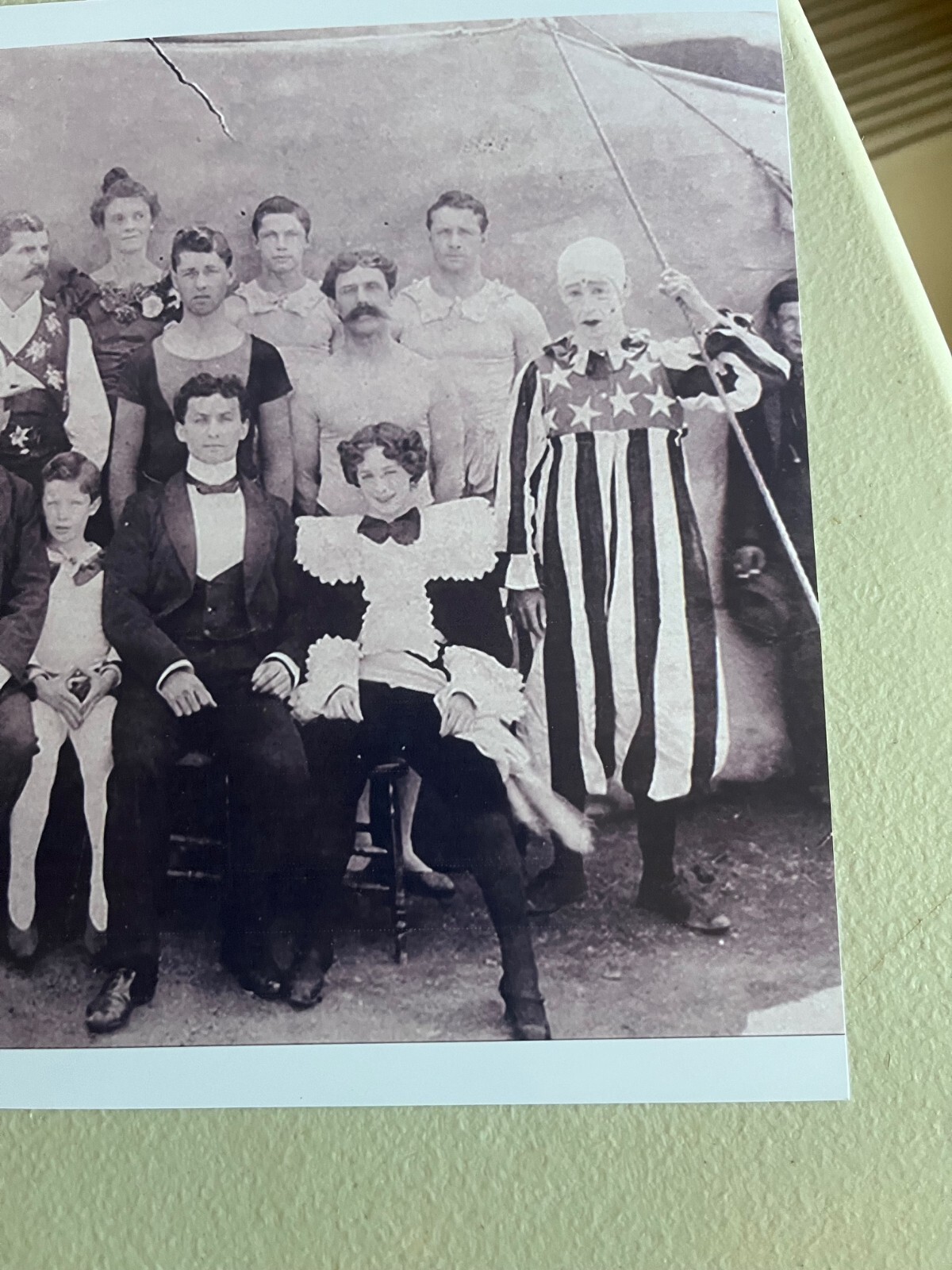 Houdini, Harry and Bess with th Welsh Bros Circus 1895, Rare early reprint photo