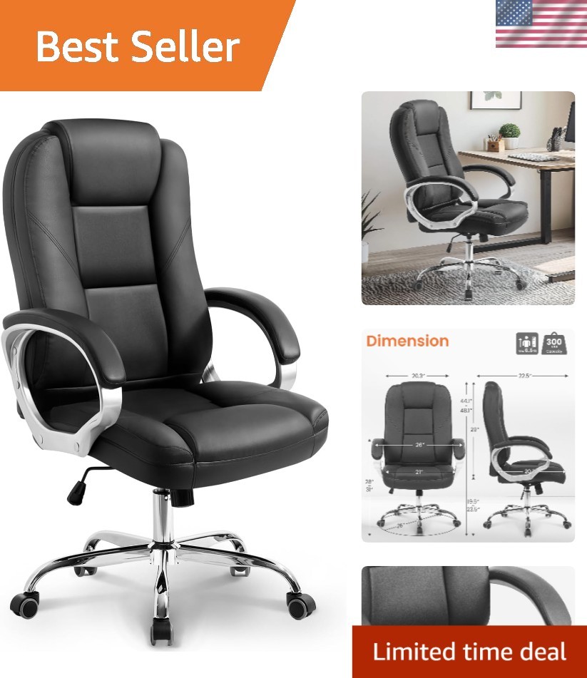 Ergonomic Gaming Office Chair High Back Adjustable Leather Desk Chair