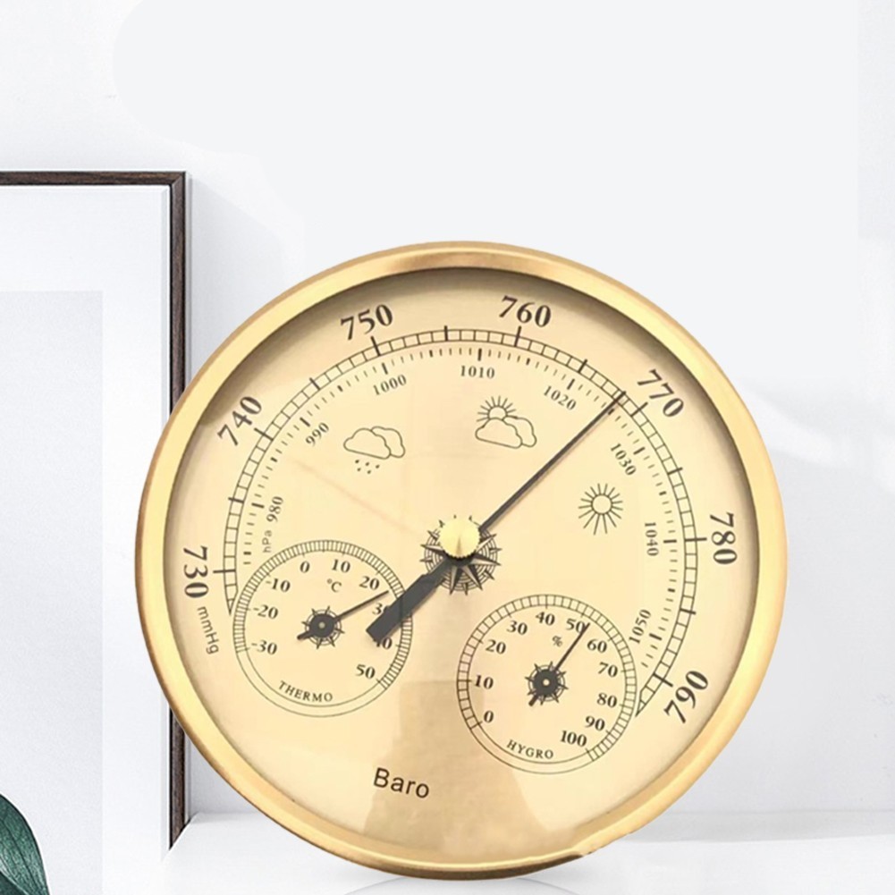 Weather Station 130MM 3in1 Thermometer Hygrometer Barometer Mechanical