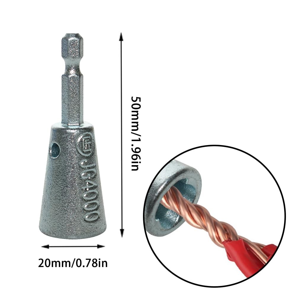 2Pcs Wire Twisting Tool for Electric Drill Drivers - Wire Nut Twister, Wire C...