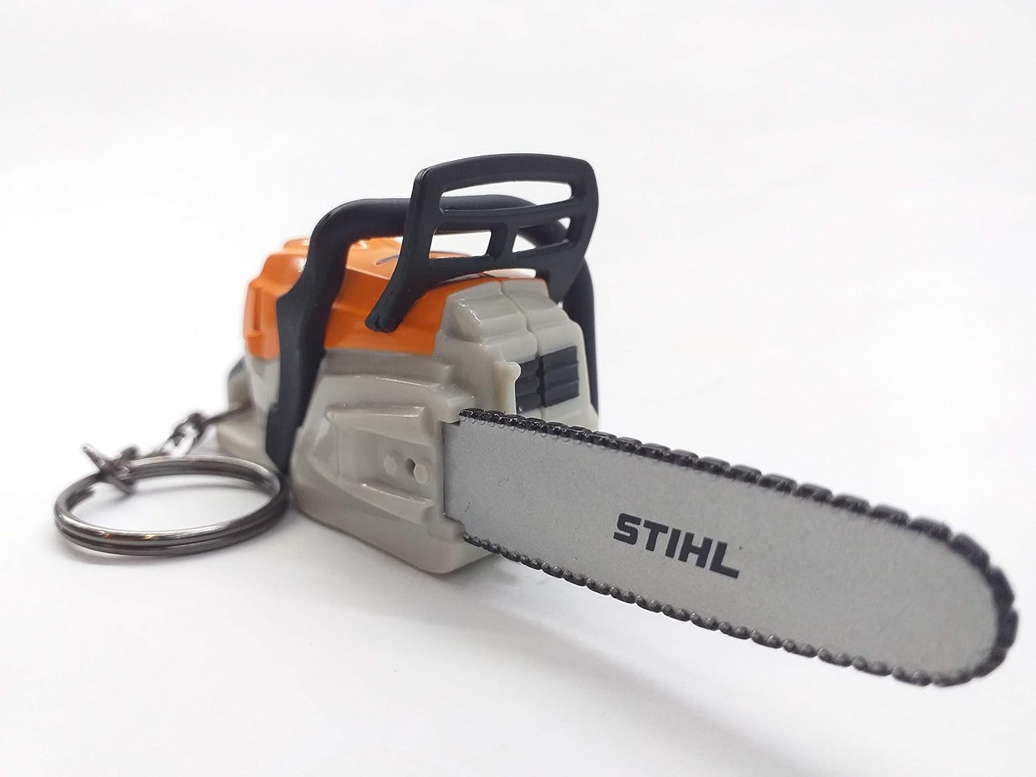 Battery Operated Stihl Chainsaw-Shaped Keyring