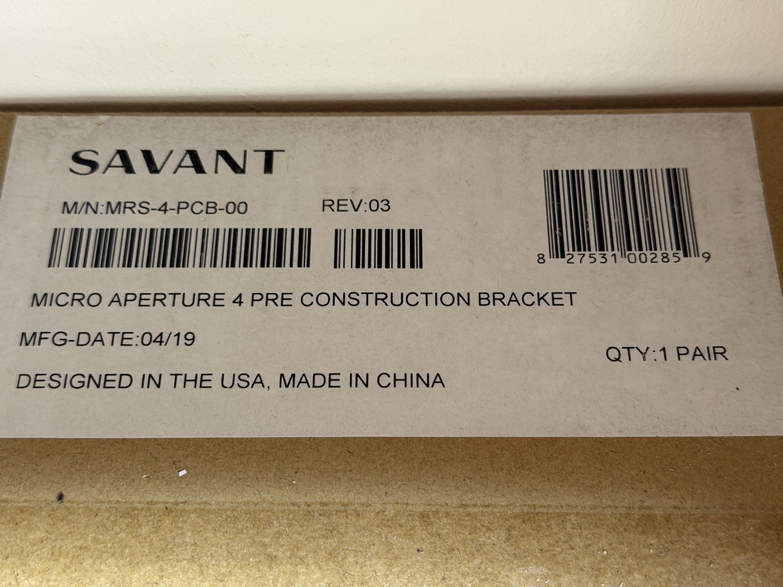 Savant Micro Aperture 4 In-Ceiling Speakers + Flush Mount Brackets - PAIR