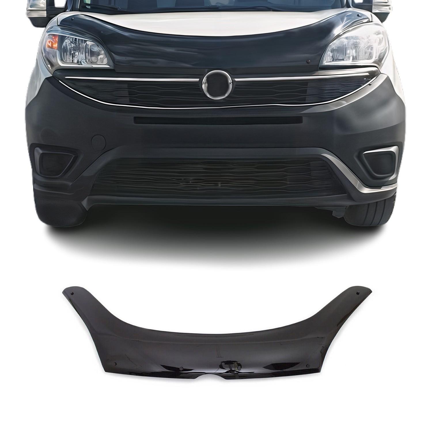 Front Bug Shield Hood Deflector Guard for RAM ProMaster City 2019-2022 Black