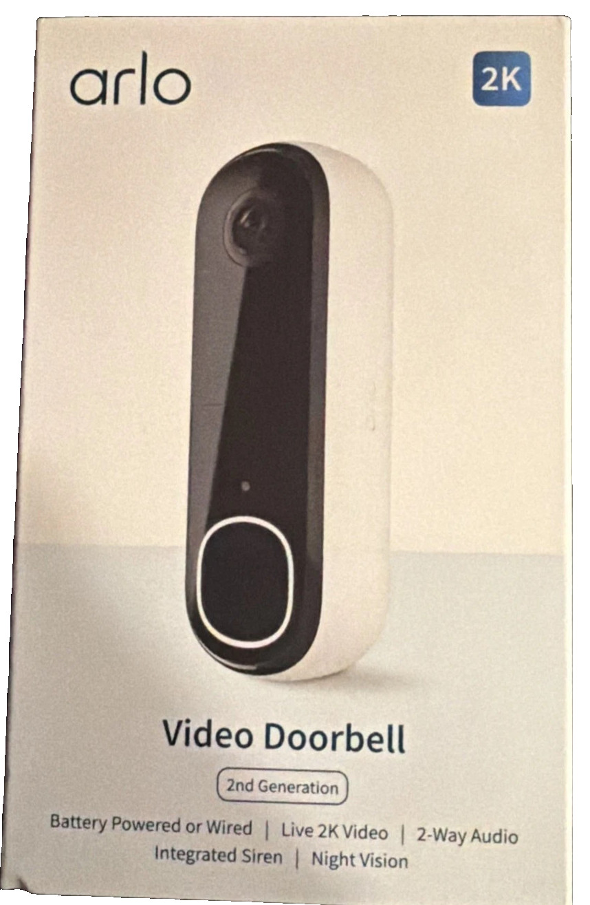 Video Doorbell 2K 2nd Generation Wireless Doorbell Camera (5589) NEW