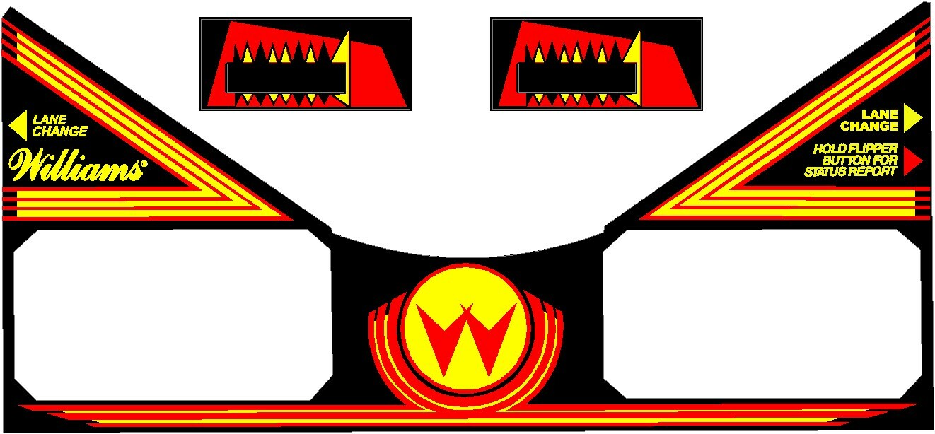 Cyclone Pinball Machine Apron Decal Set