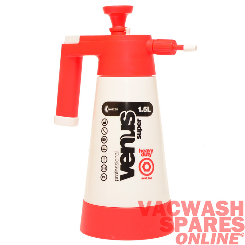 Venus Pro 1.5L Heavy Duty Trade Acid Pressure Sprayer, Workshop, Commercial