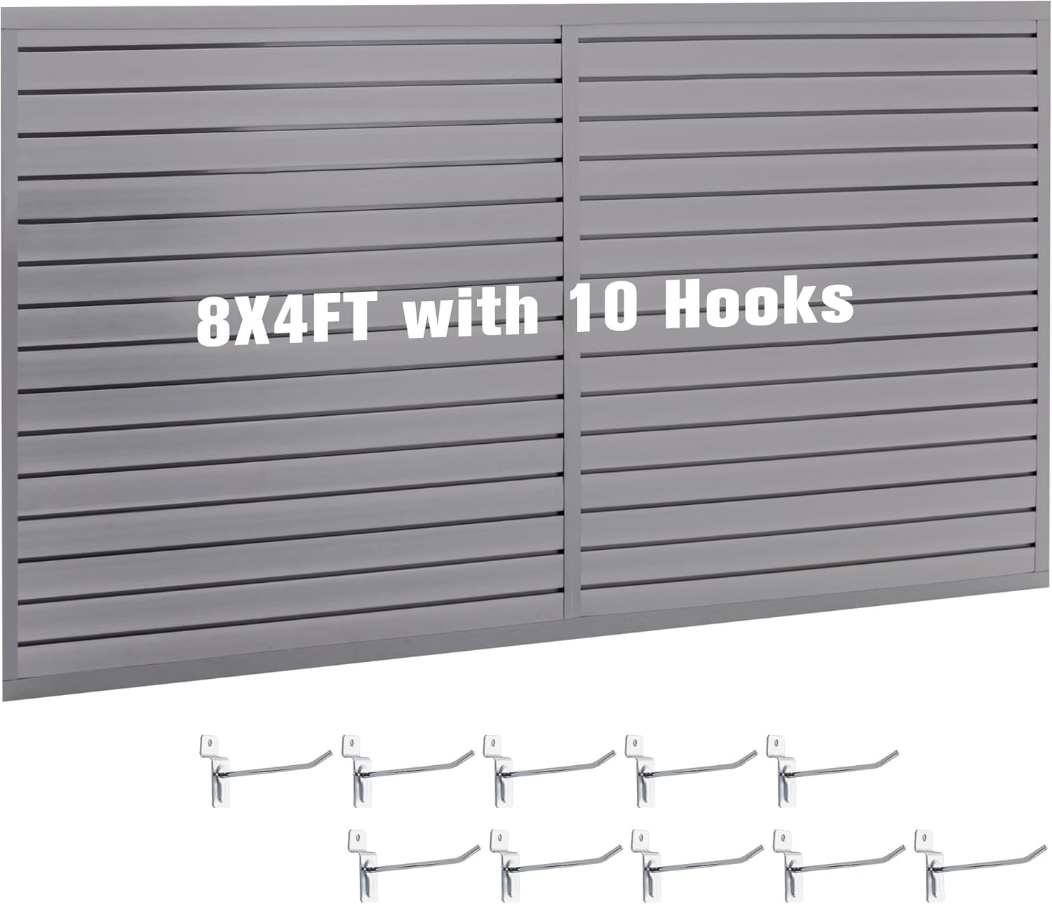 Slatwall Panel Garage Wall Organizer Storage Systems, Wall Mounted PVC Storage R
