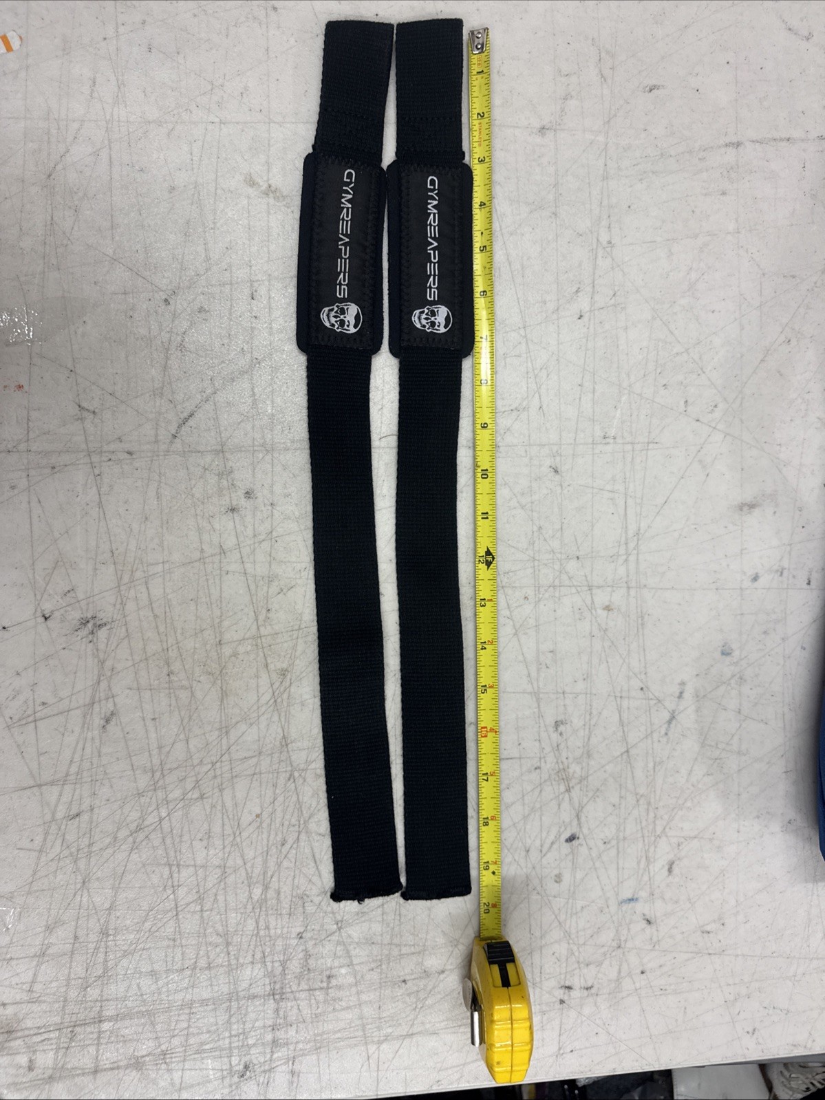 GYMREAPER WRIST STRAPS Approx 20" Long, Black gym workout training