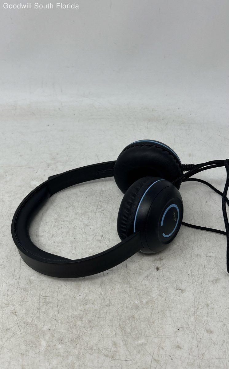 Cyber Acoustics AC-5014 Black Blue Durable USB-C Stereo Headset Untested