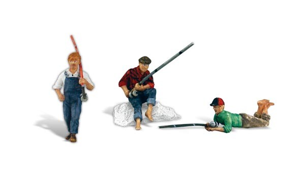 NEW Woodland Scenics Fishing Buddies G Train Figures A2569