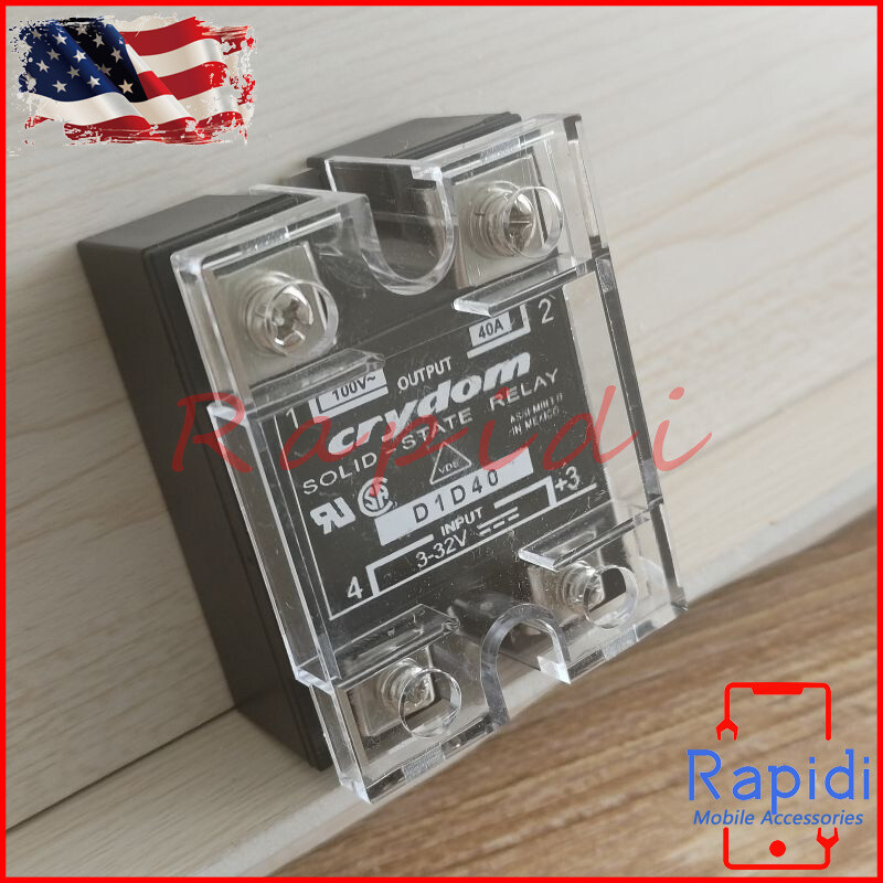2* SSR Solid State Relay For Crydom D1D40 Module 3-32VDC SPST-NO 40A Load 100VDC