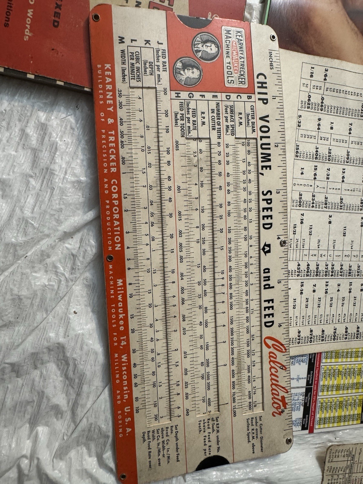 Machinist Reference Lot Starrett Charts Thread Guides Micrometer Reference