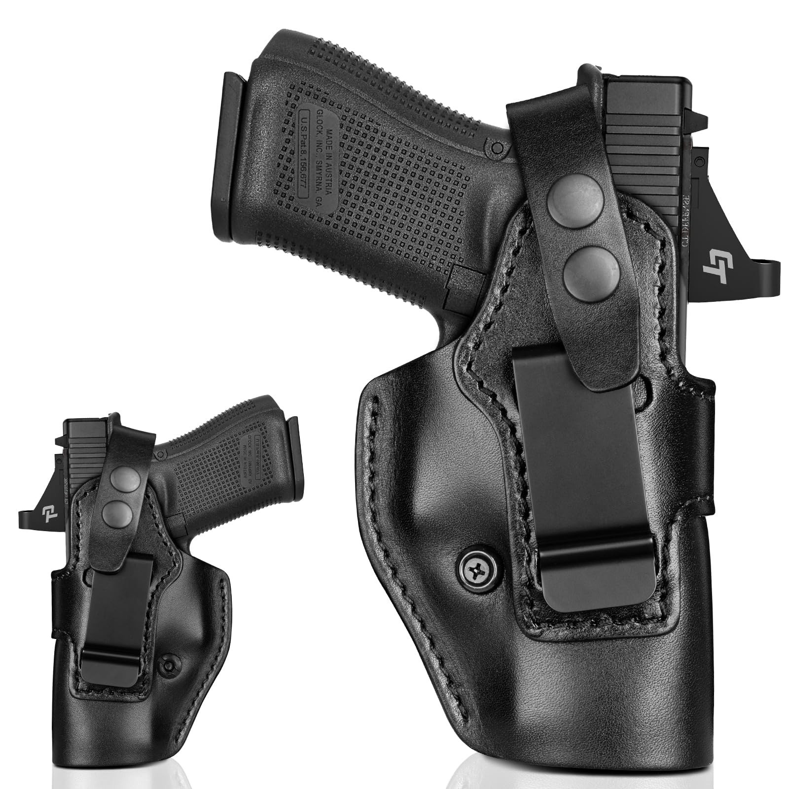 Universal Leather Holster for G19 G23 G26 G27, G2C G3C, P-10C, PPQ, SD9VE SD4...