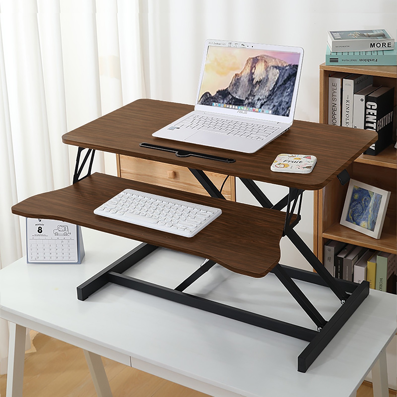 32'' Desk Converter Height Adjustable Home Office Converter Computer Desk Riser
