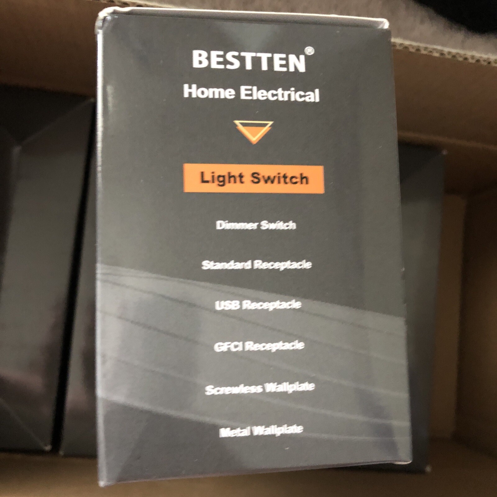 50 Pack BESTTEN Single Pole Decorator Wall Light Switch with Wallplate 15A 12...