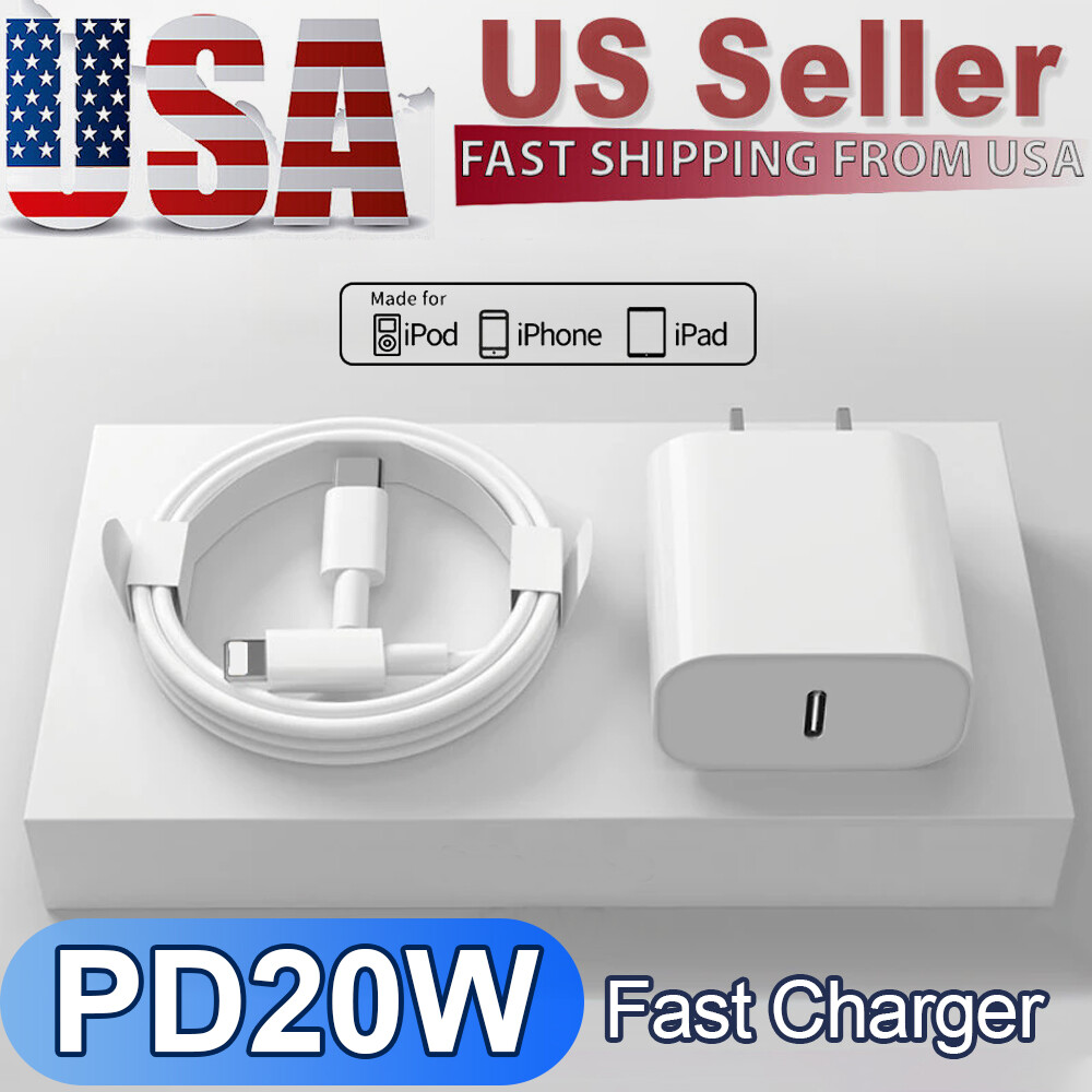20W Super Fast Wall Charger +Cable Type C For iPhone 10/11/12/13/14 Pro XR X NB