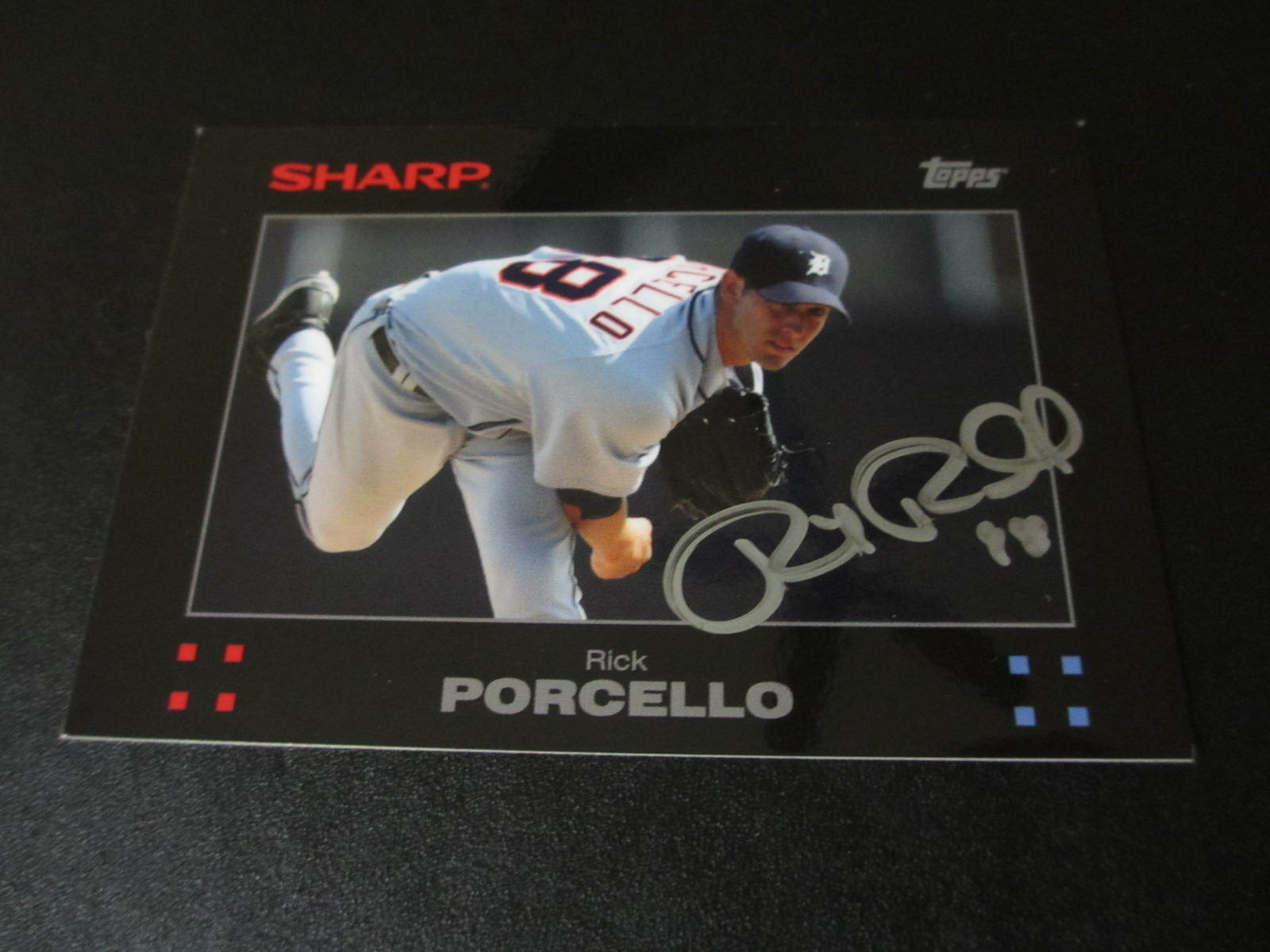 Rick Porcello signed 2009 Sharp TV Rookie Baseball Card-Detroit Tigers
