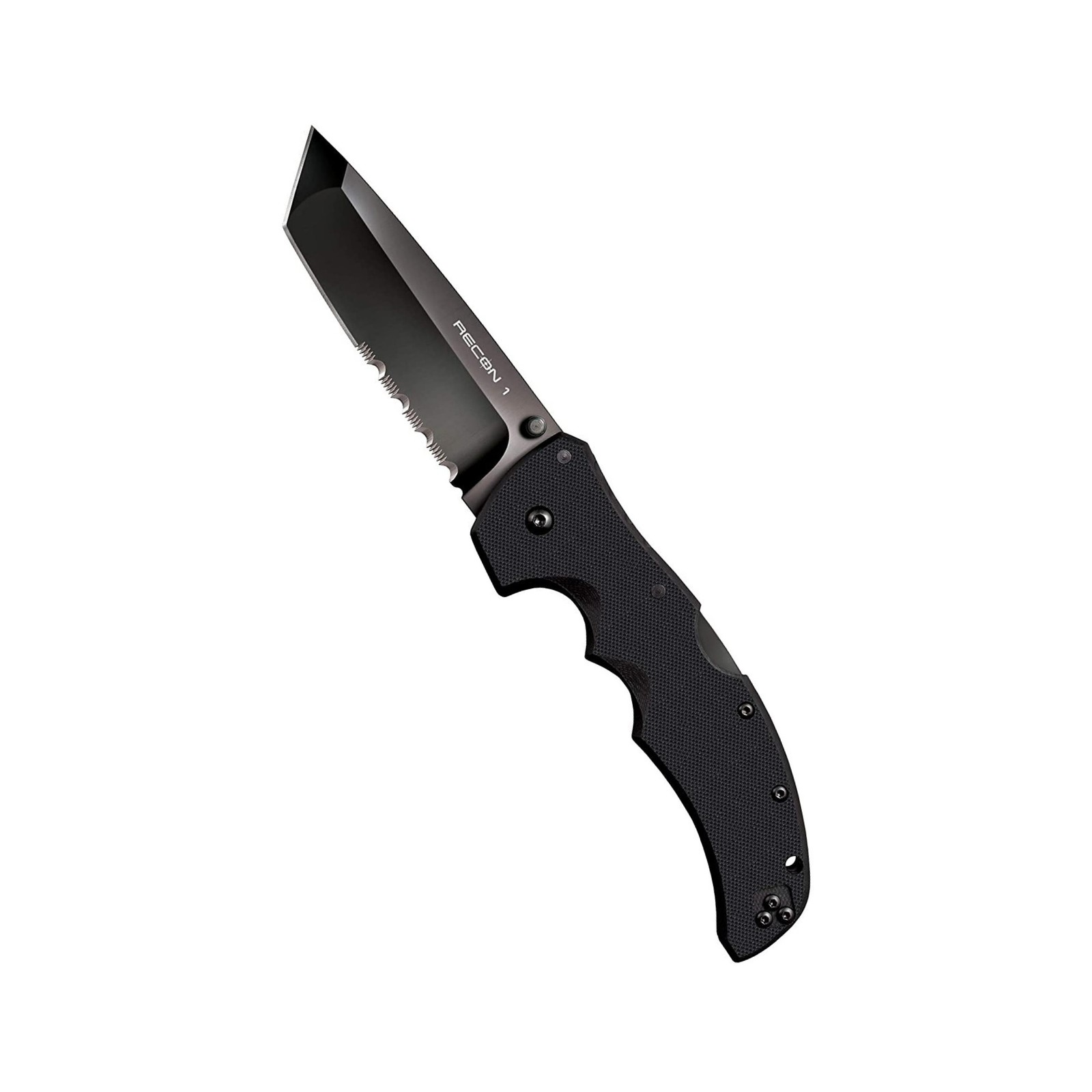 Cold Steel Recon 1 Series Tactical Folding Knife with TriAd Lock Half Serrated