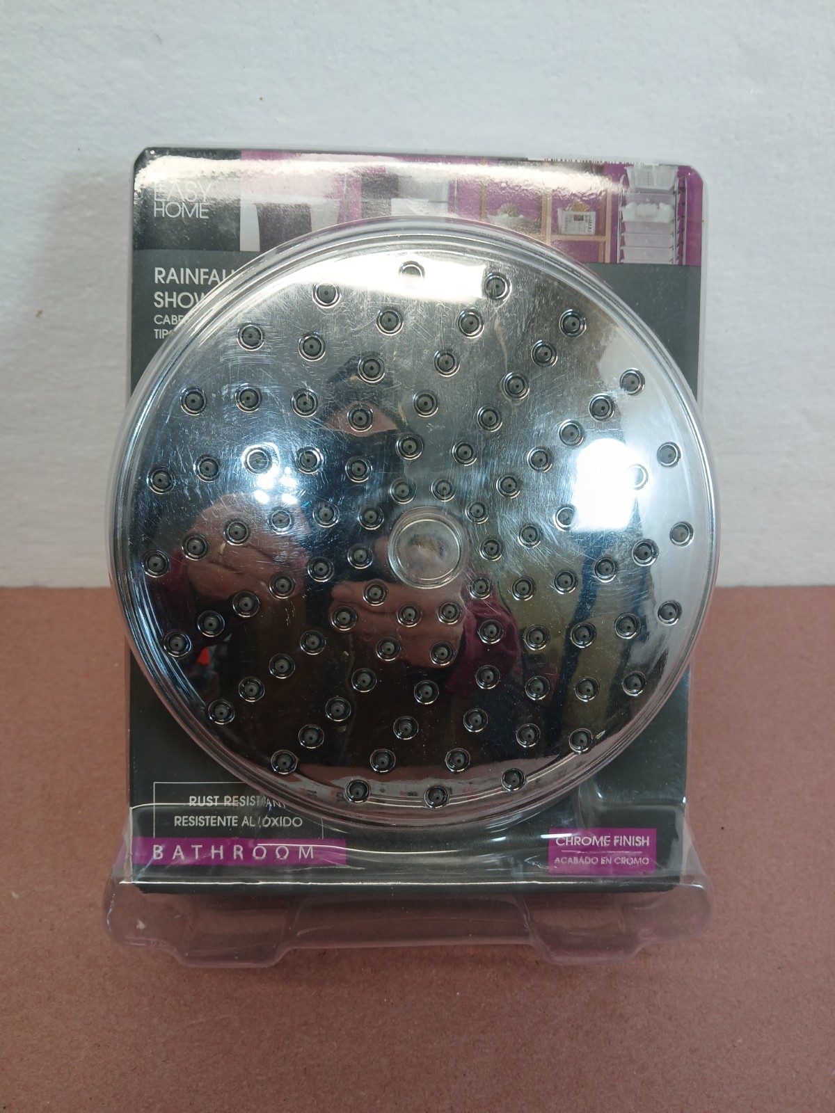 Easy Home Rainfall Showerhead Chrome Finish 2.0 GPM New Sealed Bathroom Fixture