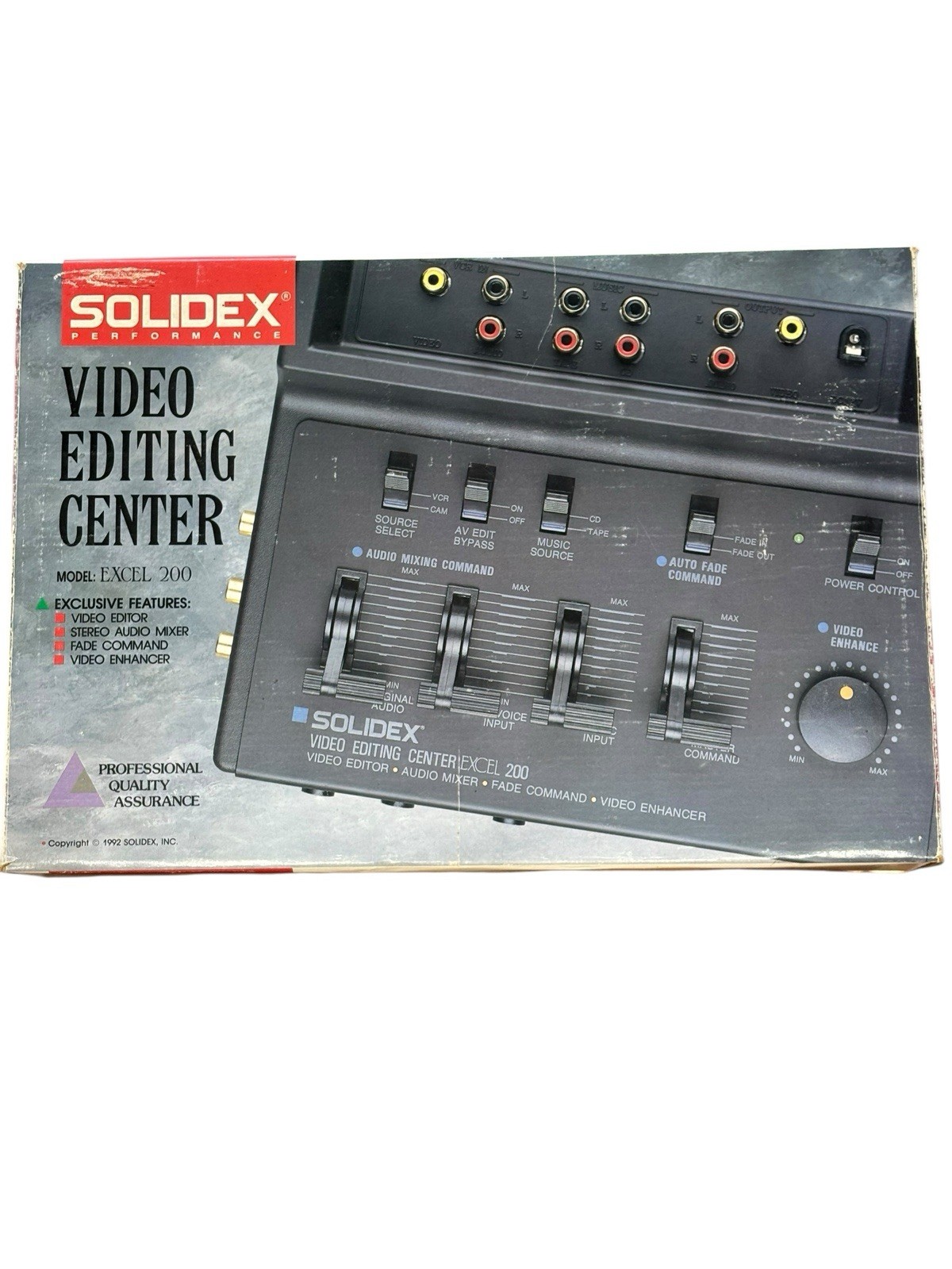 Solidex Excel 200 Video Editing Center Mixer Enhancer w/ Mic & Cables - Open Box