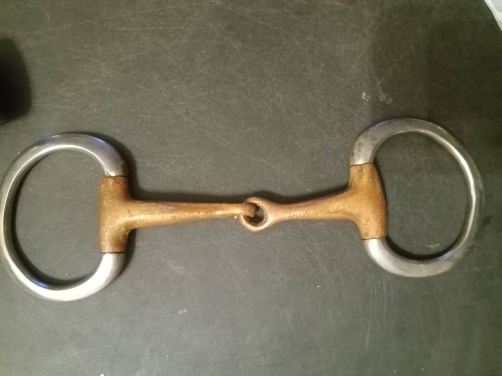 used eggbutt snaffle bit 4 3/4 in copper mouth