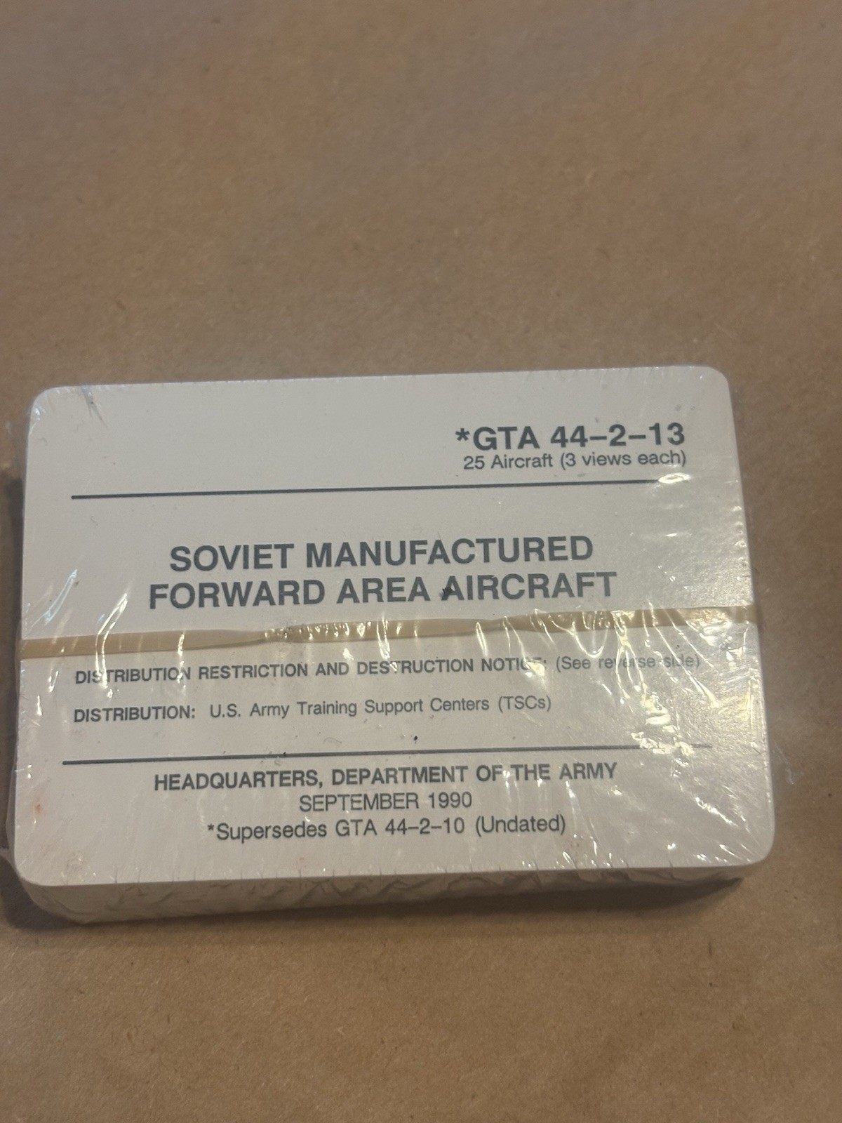 Soviet Manufactured Forward Area Aircraft US Army Training Cards 1990