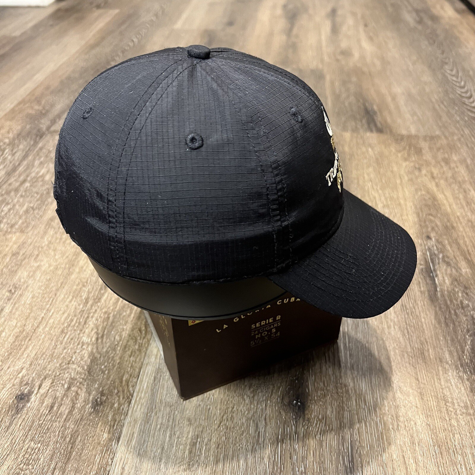 Trident Lakes Golf Hat Black Gold Lightweight Gym Naval Army Military Course