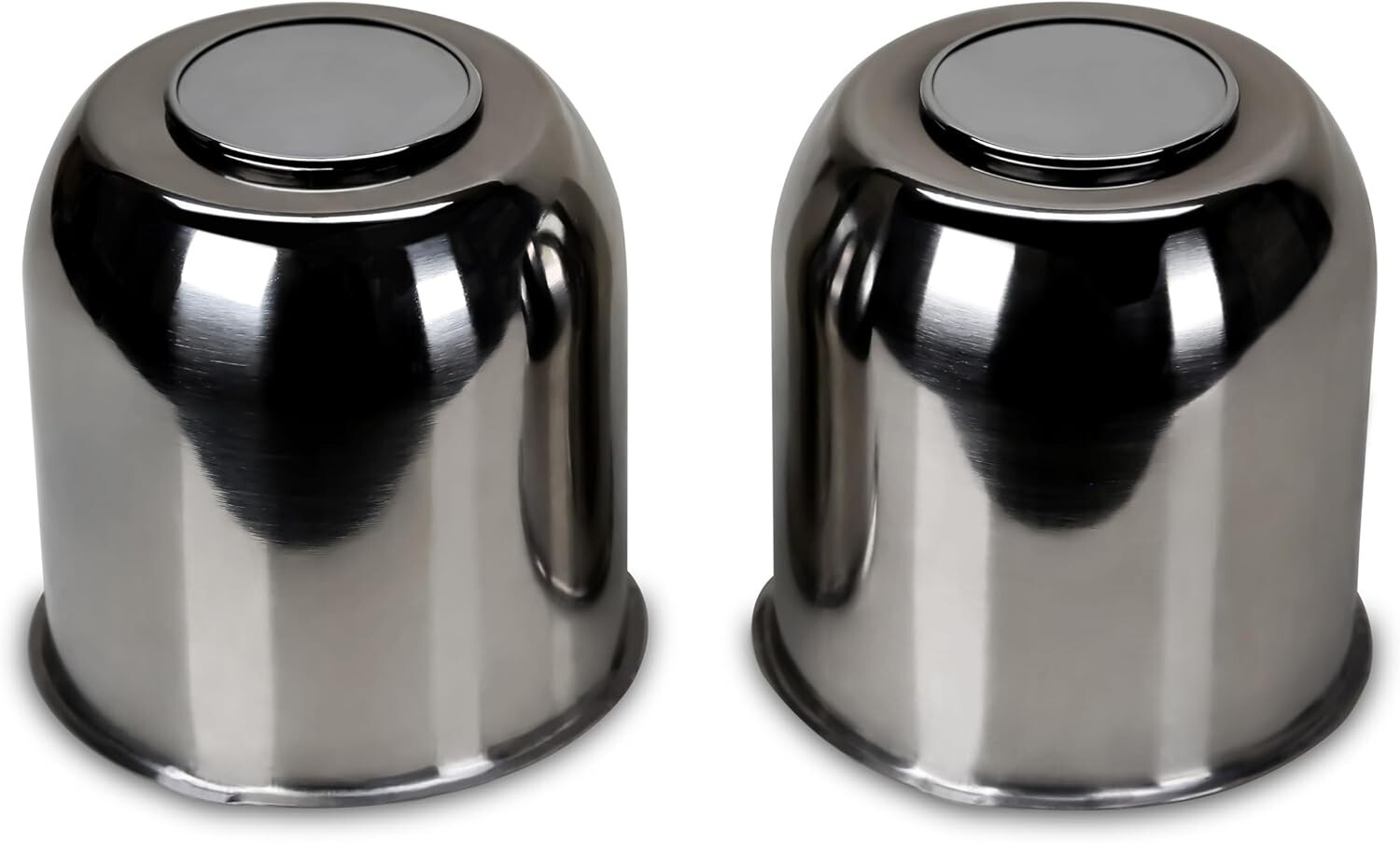 LIBRA Trailer Wheel Center Caps 3.19" Stainless Steel ,Set 2-27078