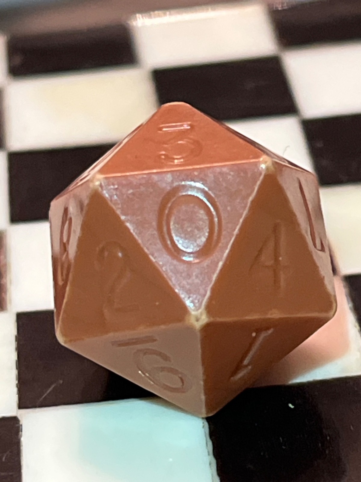 Vintage Armory d20 brown rpg ad&d dice 123124@