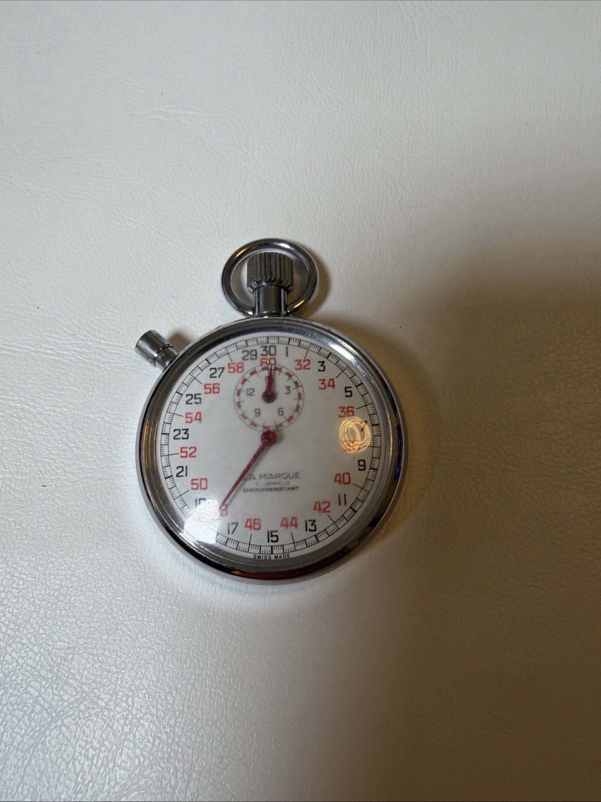 Swiss Made La Marque 7 Jewels Shock Resistant Mechanical Wind Up Stop Watch