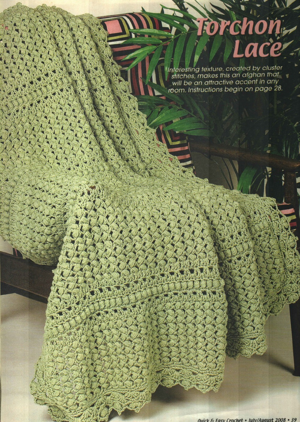 TORCHON LACE AFGHAN HOME DECOR CROCHET PATTERN INSTRUCTIONS