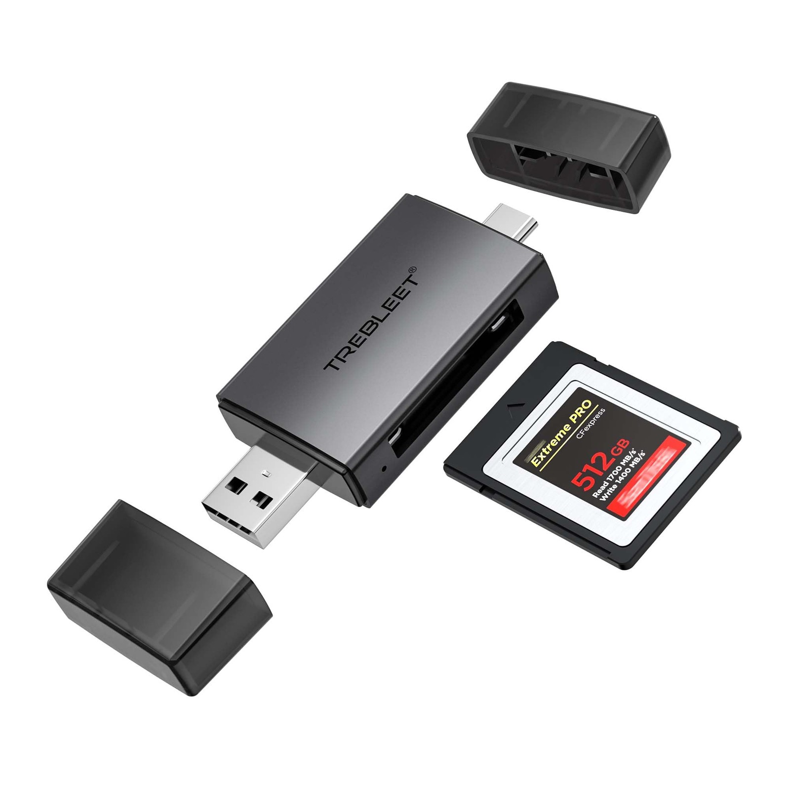 CFexpress Type B Card Reader, USB 3.2 10Gbps Up to 900MB/s Speeds 2 in 1 USB ...