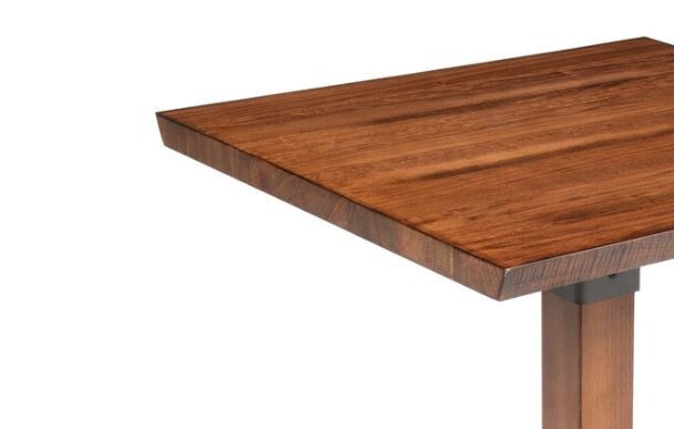 30" x 48" Rectangular Solid Wood Live Edge Restaurant Table Top in Walnut Wood