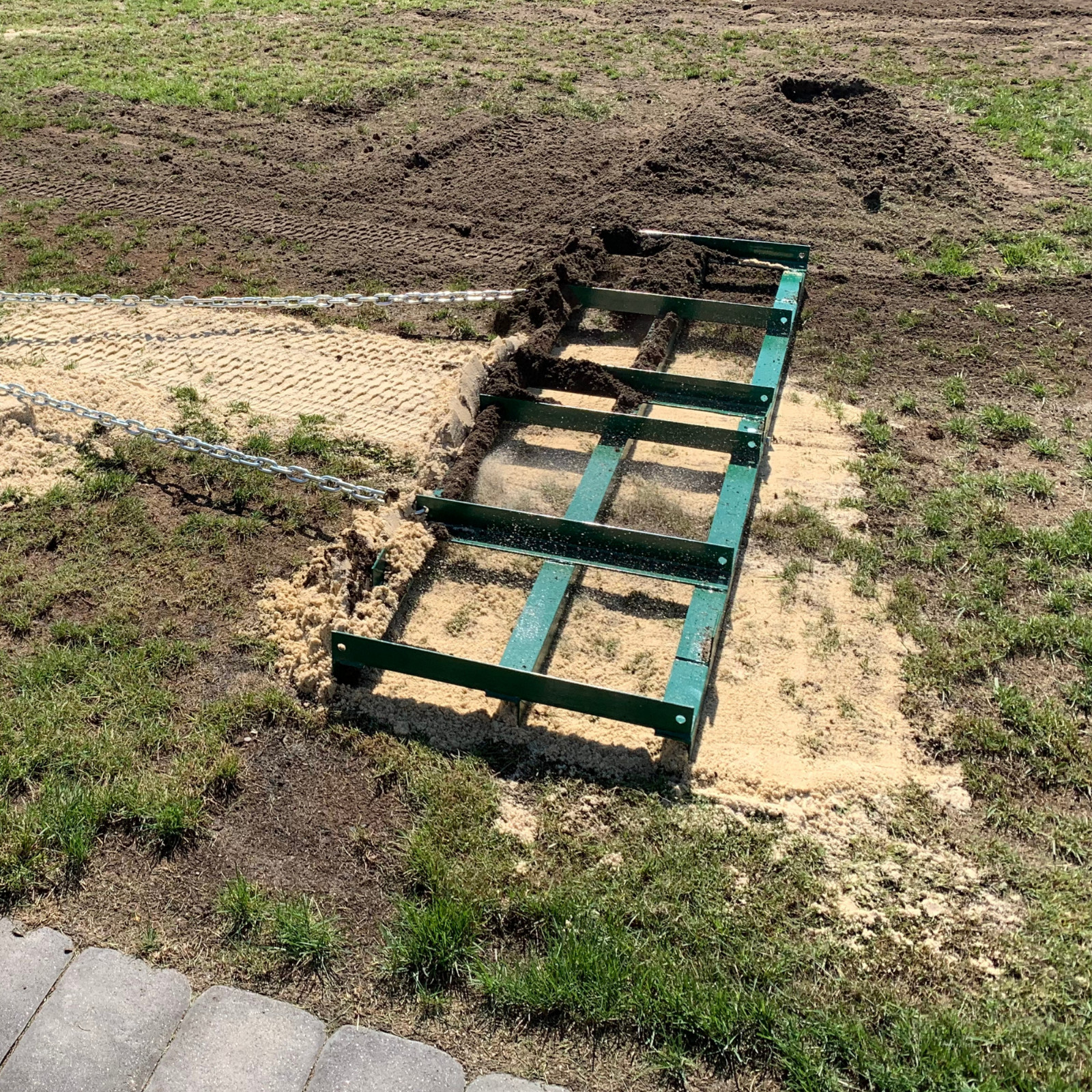 LANDZIE Drag Harrow Driveway Grader for ATV, UTV - 8 Ft Tractor Tow Behind Rake