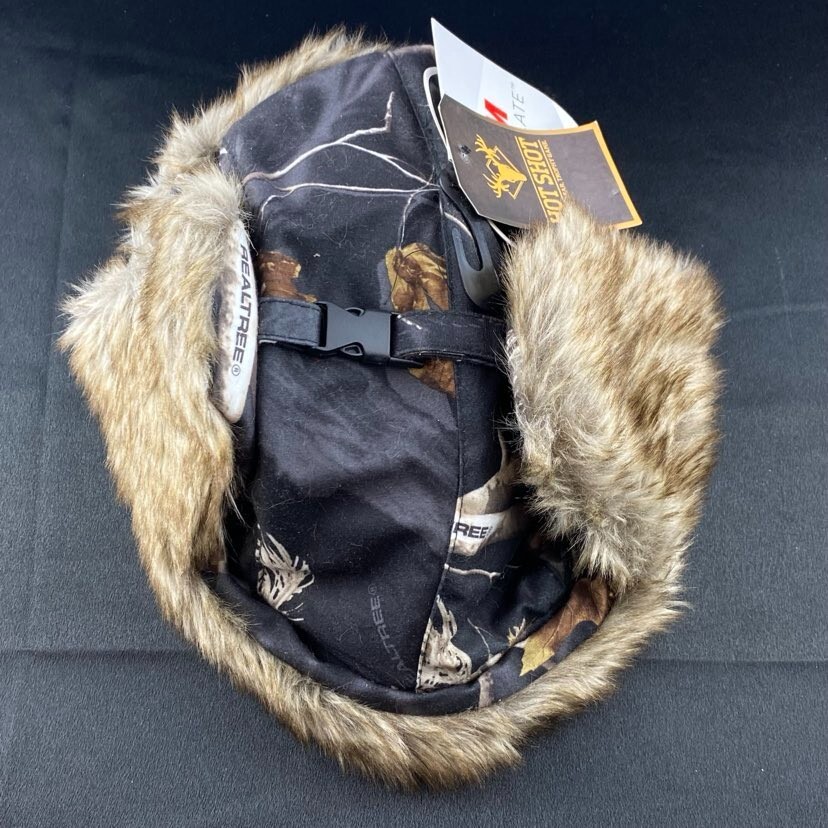 Hot Shot Camo Hat Fur Lined Ear Flaps Thinsulate RealTree Winter Trapper XL NEW
