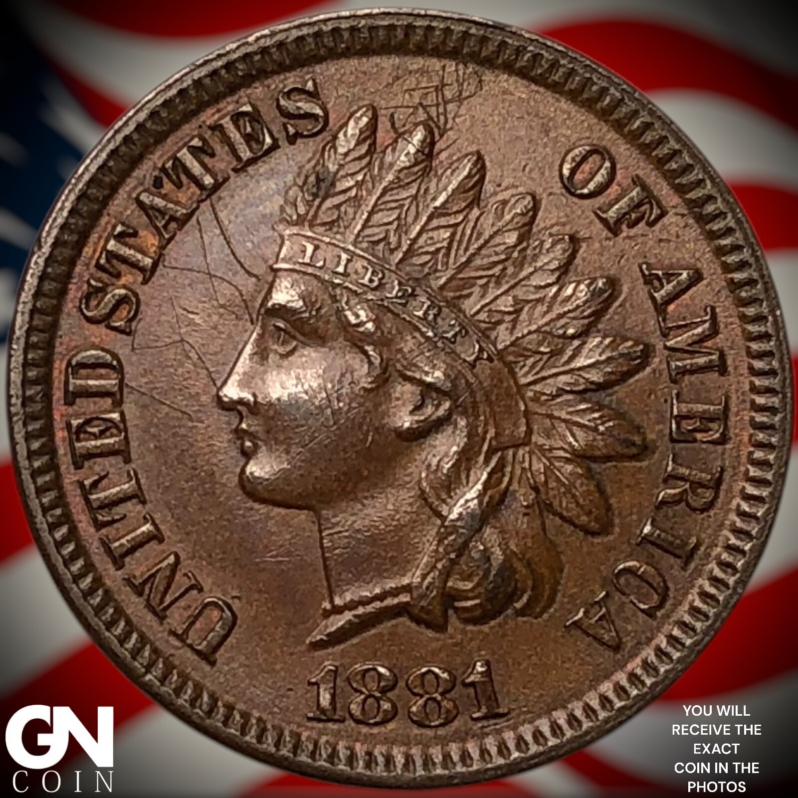 1881 Indian Head Cent Penny Y6535