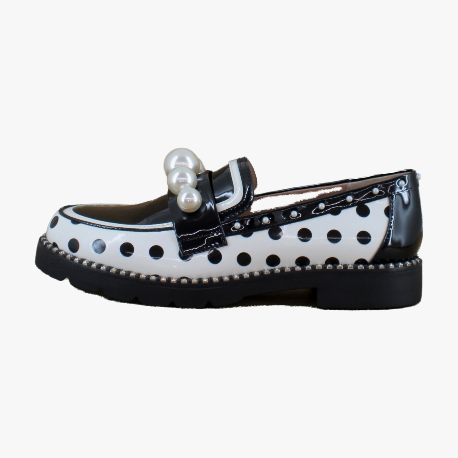 Betsey Johnson Harloe Womens Loafers & Slip-Ons Black/White/Multi