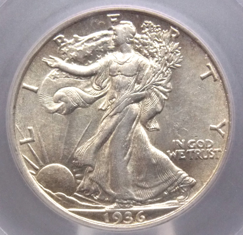 1936 "D" Walking Liberty Half Dollar *DENVER* Mint SEGS BU 50c #350 ECC&C, Inc.